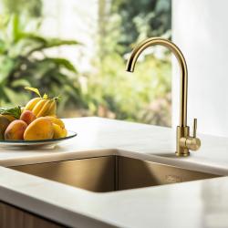 Pure.Sink Elite Steel Stream torneira de cozinha PVD Ouro Escovado PS8044-60