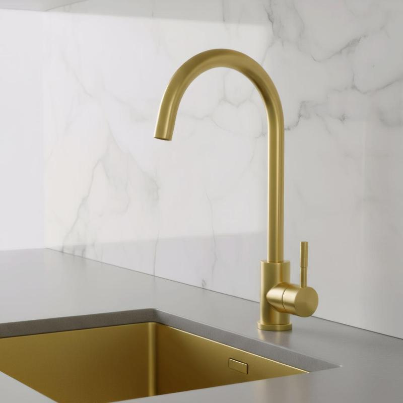Pure.Sink Elite Steel Stream torneira de cozinha PVD Ouro Escovado PS8044-60