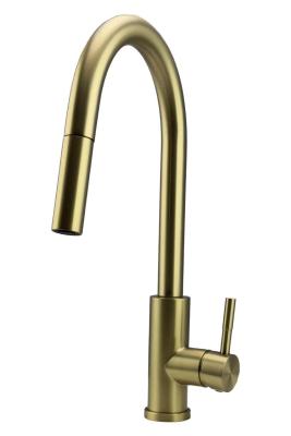 Pure.Sink Elite Steel Stream-S torneira de cozinha PVD Ouro Escovado com bica extensível PS8045-60