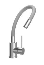 Torneira de Cozinha Quadri Bristol em Aço Inoxidável com Bica Flexível Cinza 1208967663