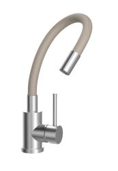 Quadri Bristol Torneira de Cozinha em Aço Inoxidável com Bica Flexível Bege 1208967664
