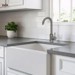 Quadri Coventry Torneira de Cozinha Cinza com Bica Giratória 1208967666