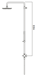 Waterevolution Flow combinação de chuveiro termostático com chuveiro de teto preto fosco 200mm T141TNPR