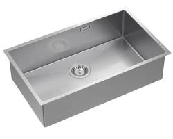 Aquadesign Zara Pia de Aço Inoxidável 74x44cm Embutida, de Superfície e de Montagem com Plug de Aço Inoxidável - 1208967758