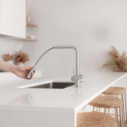 Quadri Ellesmere Torneira de Cozinha Inox 3-vias com conexão extra para água filtrada 1208967782