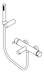 Waterevolution Flow misturador termostático de duche de duas vias com chuveiro de mão Cobre T130TNCPE