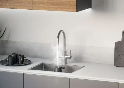 Franke Maris water hub 7L caldeira 3-1 com torneira eletrônica de água fervente Touch em aço inoxidável com bypass waterhub 1208967849