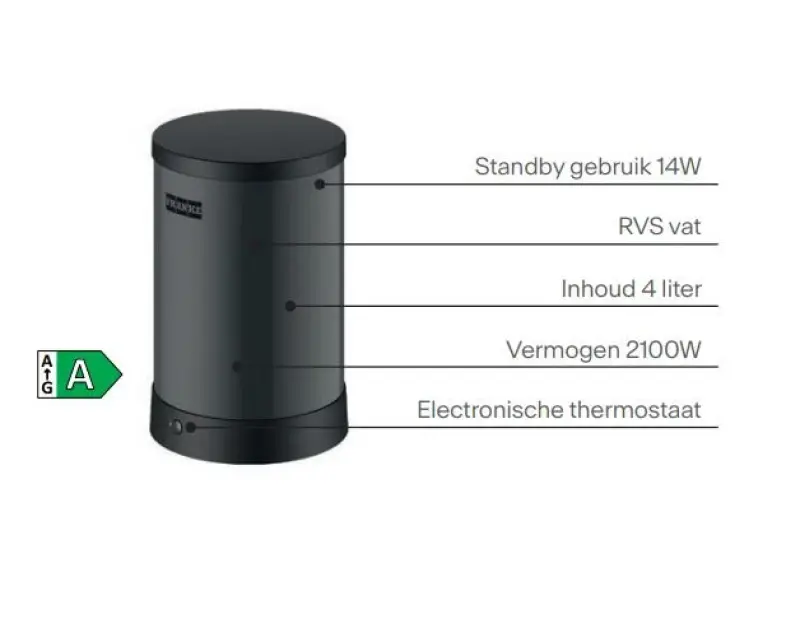 Franke Maris water hub caldeira 7L 3-1 com torneira de água fervente eletrônica Touch preto fosco com bypass waterhub 1208967856