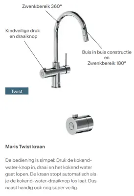Franke Maris water hub 4L caldeira 3-1 com torneira de água fervente mecânica Twist em aço inoxidável com conjunto de mistura waterhub 1208967858
