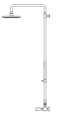 Waterevolution Flow torneira misturadora de três vias para duche com chuveiro de mão e de teto cromado T131N01