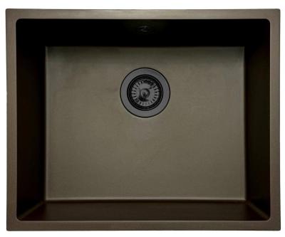 GraniteMy Pia de Café Universal em Granito 50x40 cm, sobrepor, embutir e nivelada com tampão de metal fosco - 1208967928