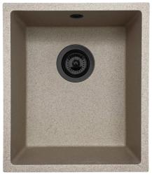 GraniteMy Piastra de Granito Universal Bege Areia 34x40 cm Instalação Sobreposta, Embutida e Nivelada com Tampão Preto 1208968010