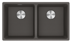Franke Maris MRG 120-35-35 Fragranite Pia Dupla - Slate Grey, Cinza Escuro, Embutido 125.0714.606