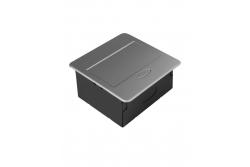 Tomada para Móveis Embutida AVARO, 1x Tomada Schuko, USB A+C, Cabo de 1,5m, Prata