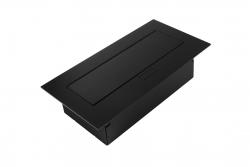 Tomada para móveis 2x tomada schuko, USB A+C, sem cabo, preto