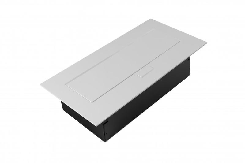 Tomada de móveis 2x tomada com aterramento, USB A+C, cabo de alimentação com plugue, branco