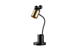 Candeeiro de secretária MOUSE, 0505, máx. 250 V, 50/60 Hz, 1*E27, máx. 25 W, diâmetro 8 cm, IP20, preto/dourado