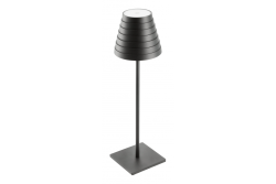 'Lâmpada de mesa LED FIZZI, 2,5W, 200lm, DC 5V, 1A, 4000 K, bateria 4000 mAh, dimmer, preta