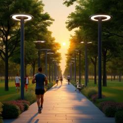 Luminária de rua e parque ORLANDO, LED, 100W, 10000lm, 4000K, AC180-250V, IP65, 5y