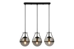 Luminária de teto DROP 3, 7134, AC220-240V, 50/60Hz, 3*E27, máx.25W, comprimento 68 cm, preto