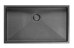 Aquadesign Zara Pia Gun Metal 74x44cm Sobremontar, Embutir e Sobrepor com Plug Gun Metal - 1208969508