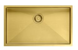 Aquadesign Zara Pia Ouro 74x44cm Embutida, de Encaixe e de Sobrepor com Válvula Dourada - 1208969509