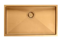 Aquadesign Zara Pia de Cobre 74x44cm de Embutir, de Instalação Nivelada e de Sobrepor com Plugue de Cobre - 1208969510