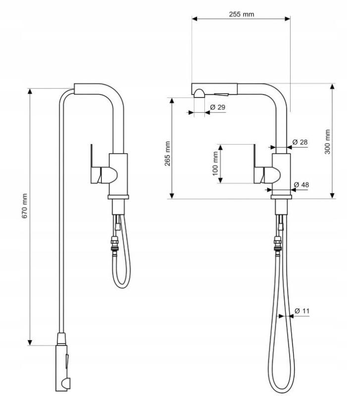 Graniteland Celeste Kitchen Faucet White with Pull-Out Spout and Dual-Function Hand Shower 1208969526