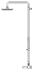 Waterevolution Flow misturador termostático de três vias para chuveiro com ducha de mão e cabeça de chuveiro metalizado 250mm T131TN25GME