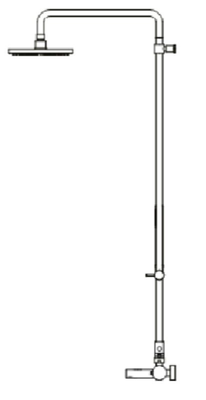 Waterevolution Flow thermostatic three-way shower mixer with overhead shower and round hand shower gun metal T131TNRGME