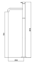 Waterevolution Flow misturador de banheira independente gun metal T134GME