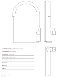 Waterevolution Flow misturador de cozinha com bica giratória redonda light gold T158UWGE