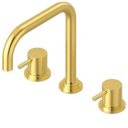 Waterevolution Flow torneira de cozinha de 3 furos com bica giratória e conexão para água filtrada em latão T152HLE