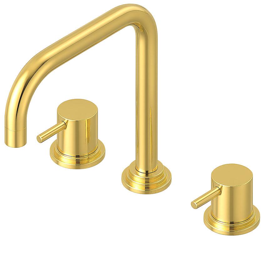 Waterevolution Flow torneira de cozinha de 3 furos com bica giratória e conexão para água filtrada em latão T152HLE