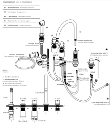 Waterevolution Flow misturadora de cozinha de 5 furos com pulverizador extensível e conexão para água filtrada, cromado T154U01