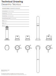 Waterevolution Flow misturador de cozinha angular de 5 furos com pulverizador retrátil e conexão para água filtrada em aço inoxidável T154HIE