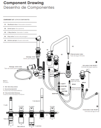 Waterevolution Flow misturador de cozinha de 5 furos em ângulo com spray retrátil e conexão para água filtrada preto T154HPR