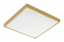 ALTAR Lâmpada de teto LED, 295x295mm, 4000K, 24W, 1680lm, AC180-250V, 50/60 Hz, PF>0.5, IP44, cor dourada, garantia de 3 anos.