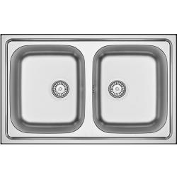 Banka Centurio 20 RVS pia dupla de sobrepor 80x50cm 1208970026