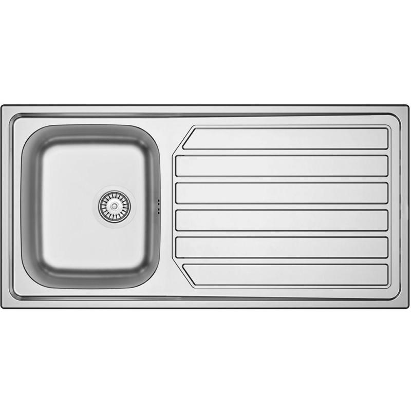 Banka Centurio 100-34 Pia de aço inoxidável para montagem em bancada 100 x 50 cm com escorredor 1208970033