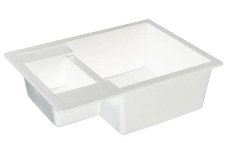 GraniteMy Smart extra shallow 1.5 granite countertop white sink 58x44cm with white plug and cover 1208970052