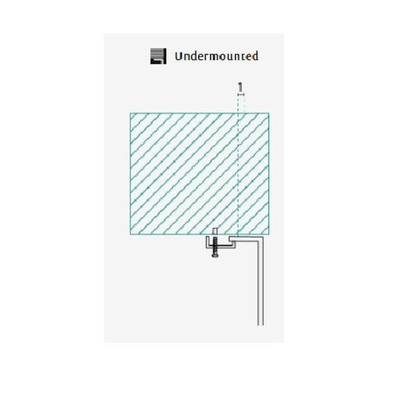 Banka U18380 Pia redonda em aço inoxidável 45 cm para encastrar 1208970056