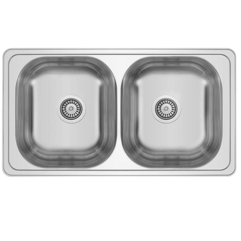 Banka Diplomat Inox pia dupla sobreposto 80x44 cm 1208970059