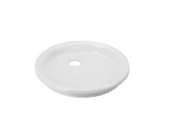 Ausmann Ceramic Glade - Pia de Apoio Redonda Rasa de Cerâmica Branca 1208970093