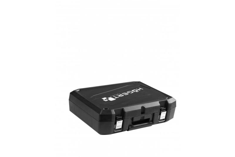 HÖGERT furadeira a bateria 18V, conjunto com bateria, carregador, suporte para bits, caixa de brocas.