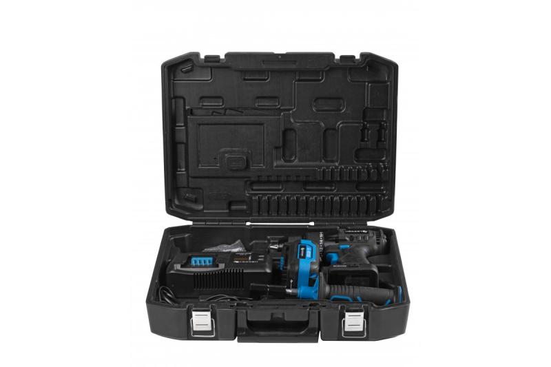 HÖGERT Brushless set de parafusadeira a bateria, 18V, com suporte para bits, carregador e bateria.