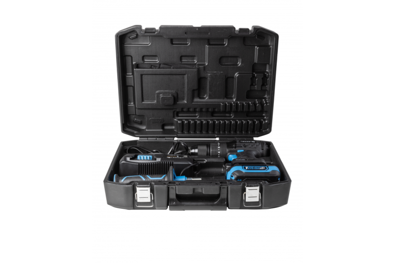 HÖGERT furadeira de impacto a bateria, 18V para tijolo, pedra, madeira, metal e plástico.