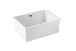 Ausmann Ceramic Ember Pia Cerâmica Branca - Montagem Superior e Inferior 54 x 40 cm com plugue de aço inoxidável 1208970508