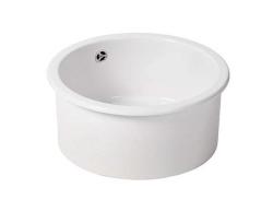 Ausmann Ceramic Ember Cerâmica Branca Redonda Pia de Sobrepor e Embutir 1208970512