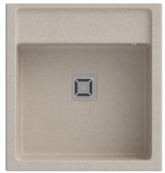 Graniteland Arno Granito Bege Areia Pia de Embutir 582x620mm com Plug Quadrado de Aço Inoxidável 1208970603